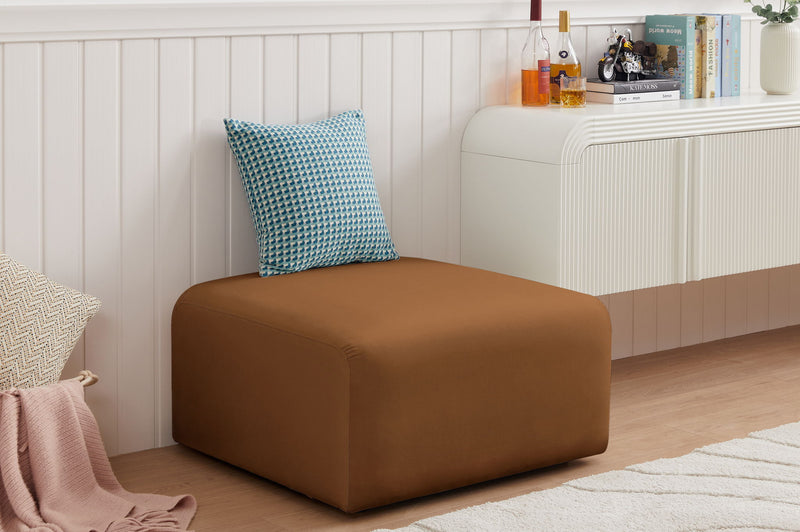 Arc Saddle Velvet Upholstered Modular Ottoman