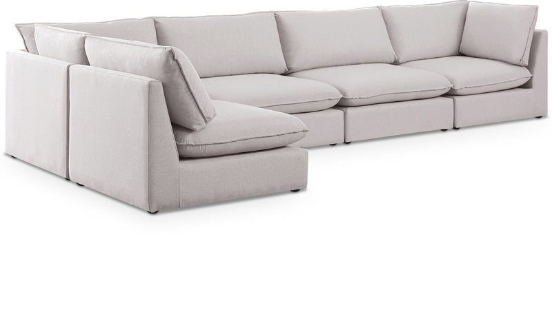 Mackenzie Linen Textured Fabric Upholstered Modular Sectional