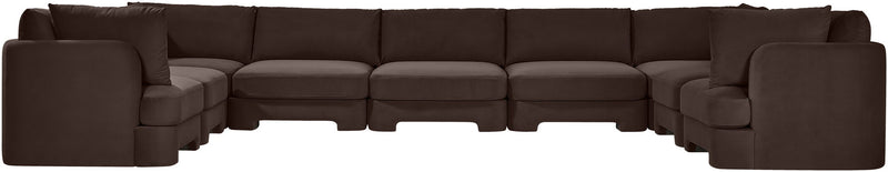 Hammond - Velvet Performance Fabric Upholstered 9 Piece Sectional