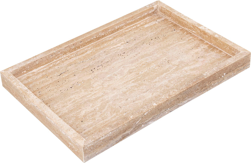 Barletta Natural Rectangular Travertine Tray