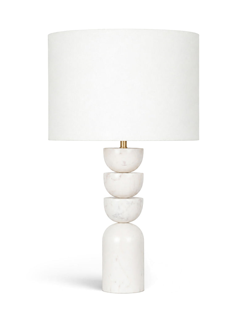 Opus - Linen Textured Fabric And Brass Table Lamp