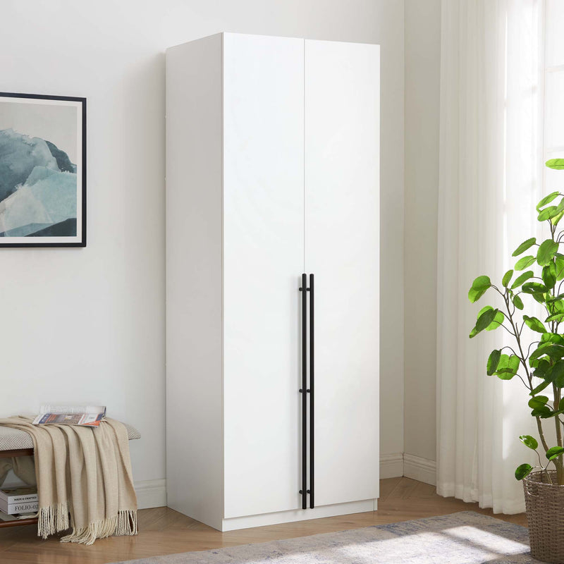 Manhattan Lee - Wardrobe Closet With Hanging Rod And Shoe Shelves