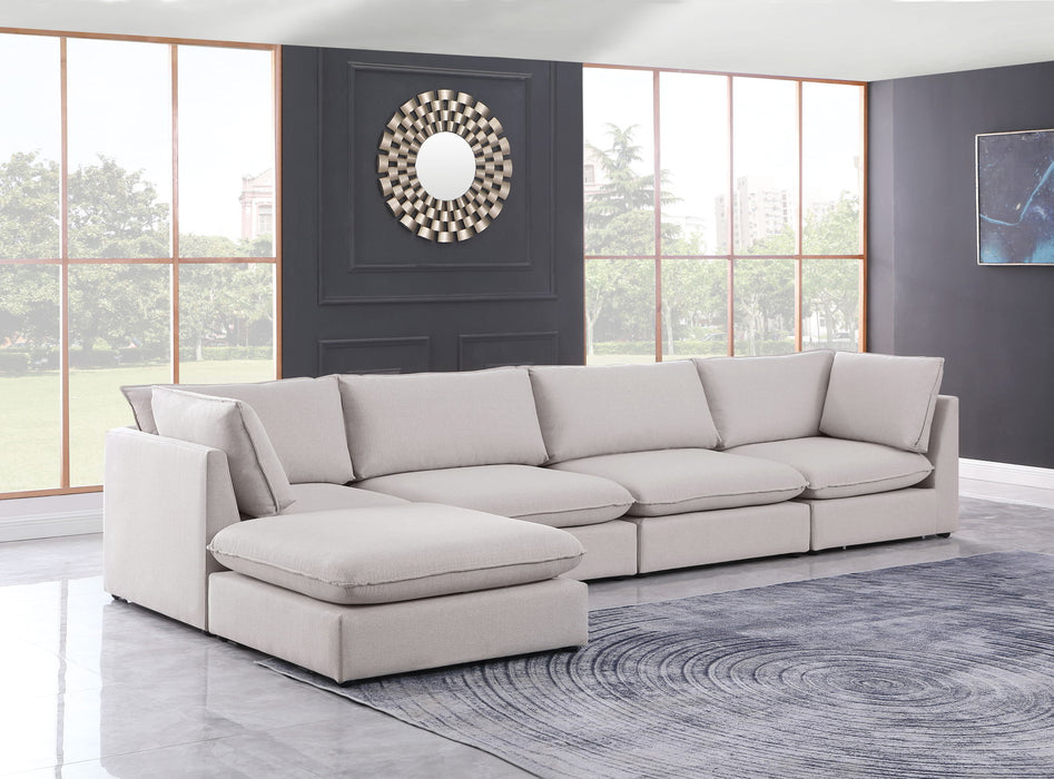 Mackenzie Linen Textured Fabric Upholstered Modular Sectional
