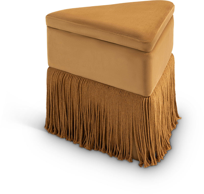Trivoli Saddle Velvet Upholstered Stool