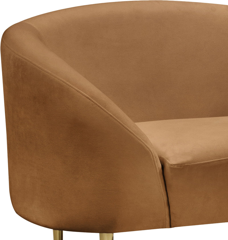 Ritz Saddle Velvet Upholstered Chair