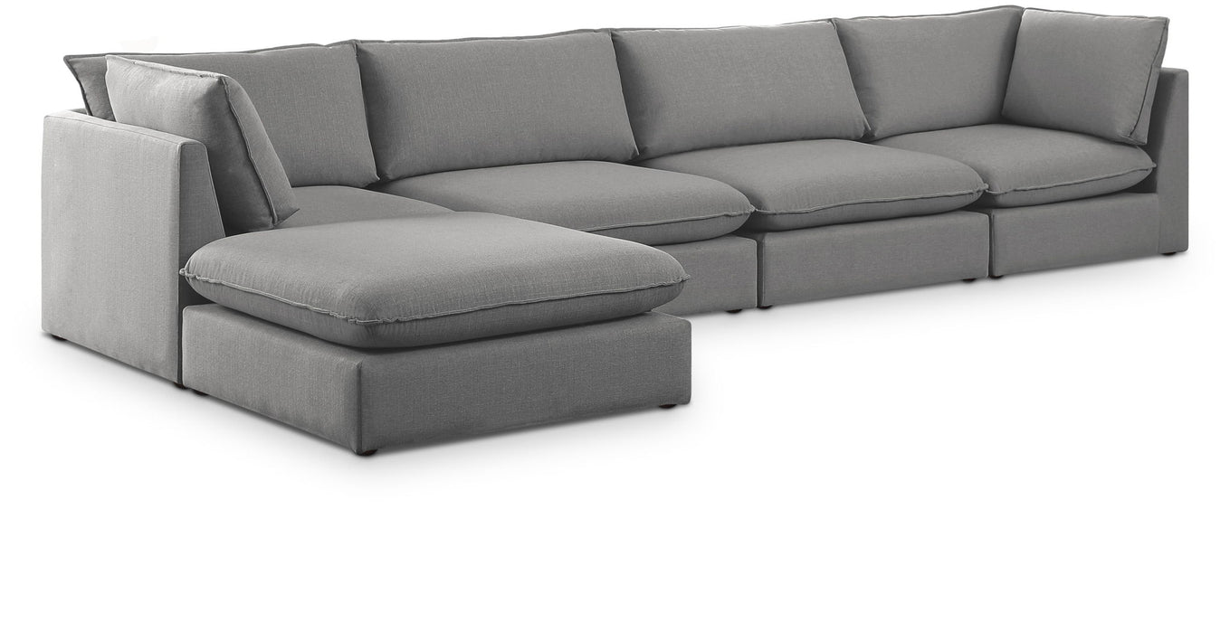 Mackenzie Linen Textured Fabric Upholstered Modular Sectional