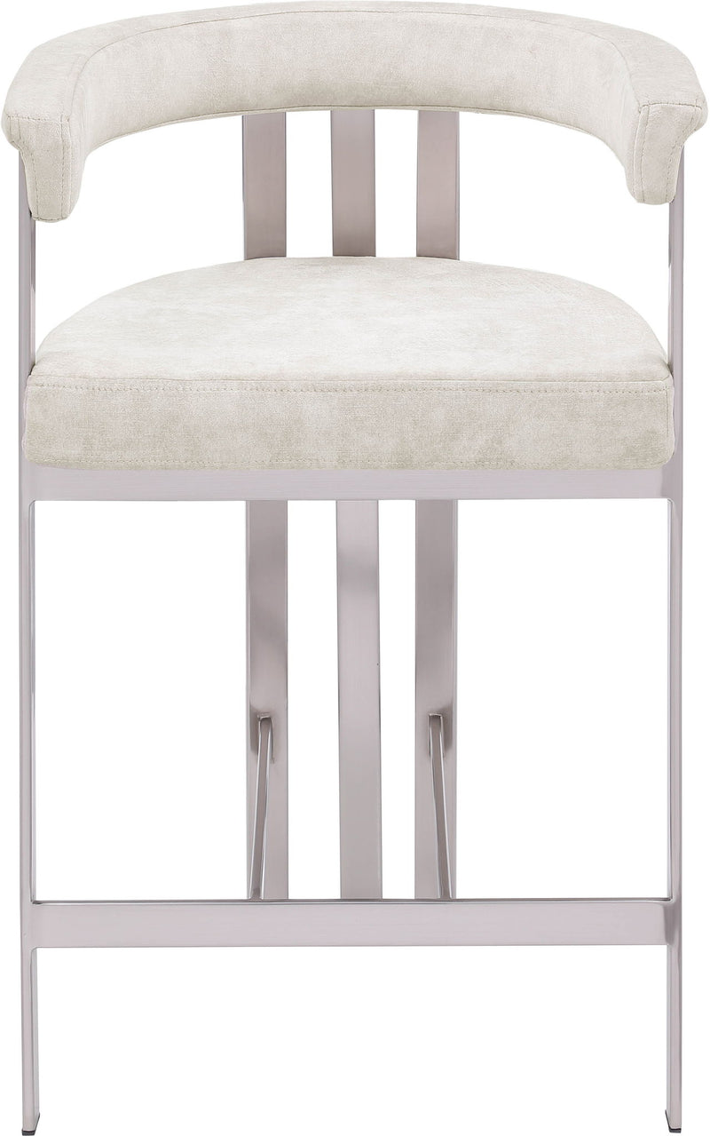 Marcello Stone Velvet Upholstered Counter Stool