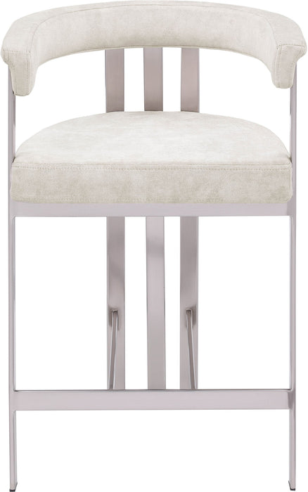 Marcello Stone Velvet Upholstered Counter Stool