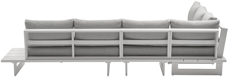 Maldives - 4 Piece Water Resistant Outdoor Patio Modular Sectional With White Base