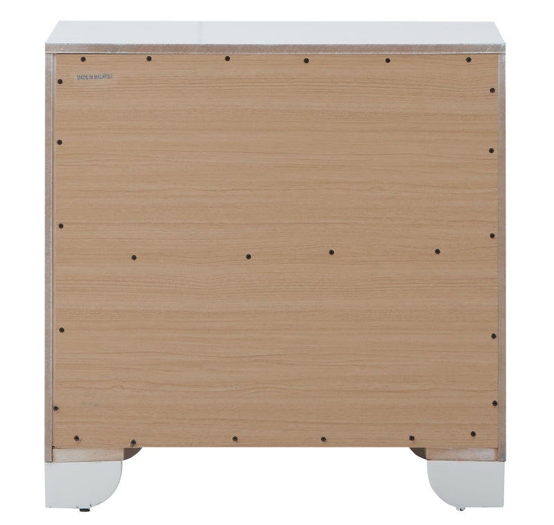 Hollywood Hills - Wooden Nightstand - Silver Champagne
