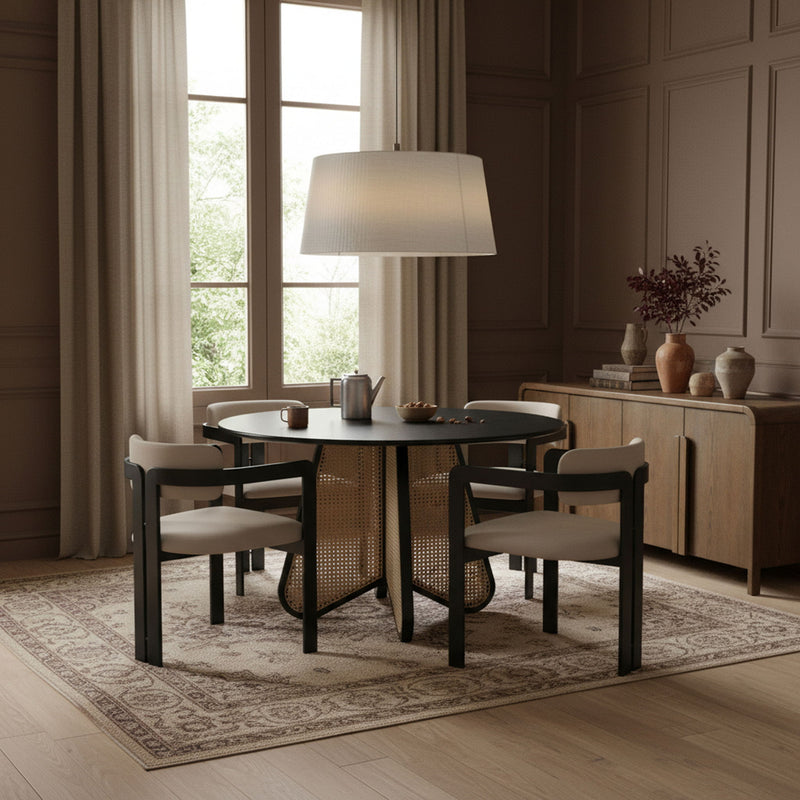 Aurum Taupe Vegan Leather Upholstered Dining Chair