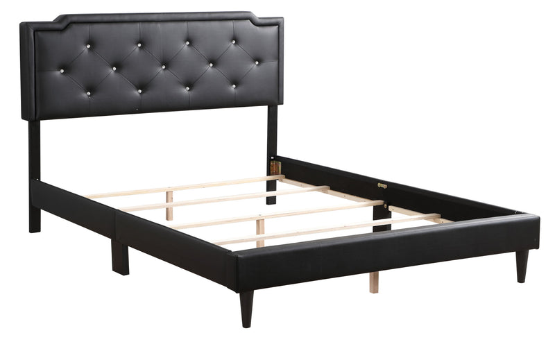 Glory Furniture - Deb - Faux Crystals Tufted Bed