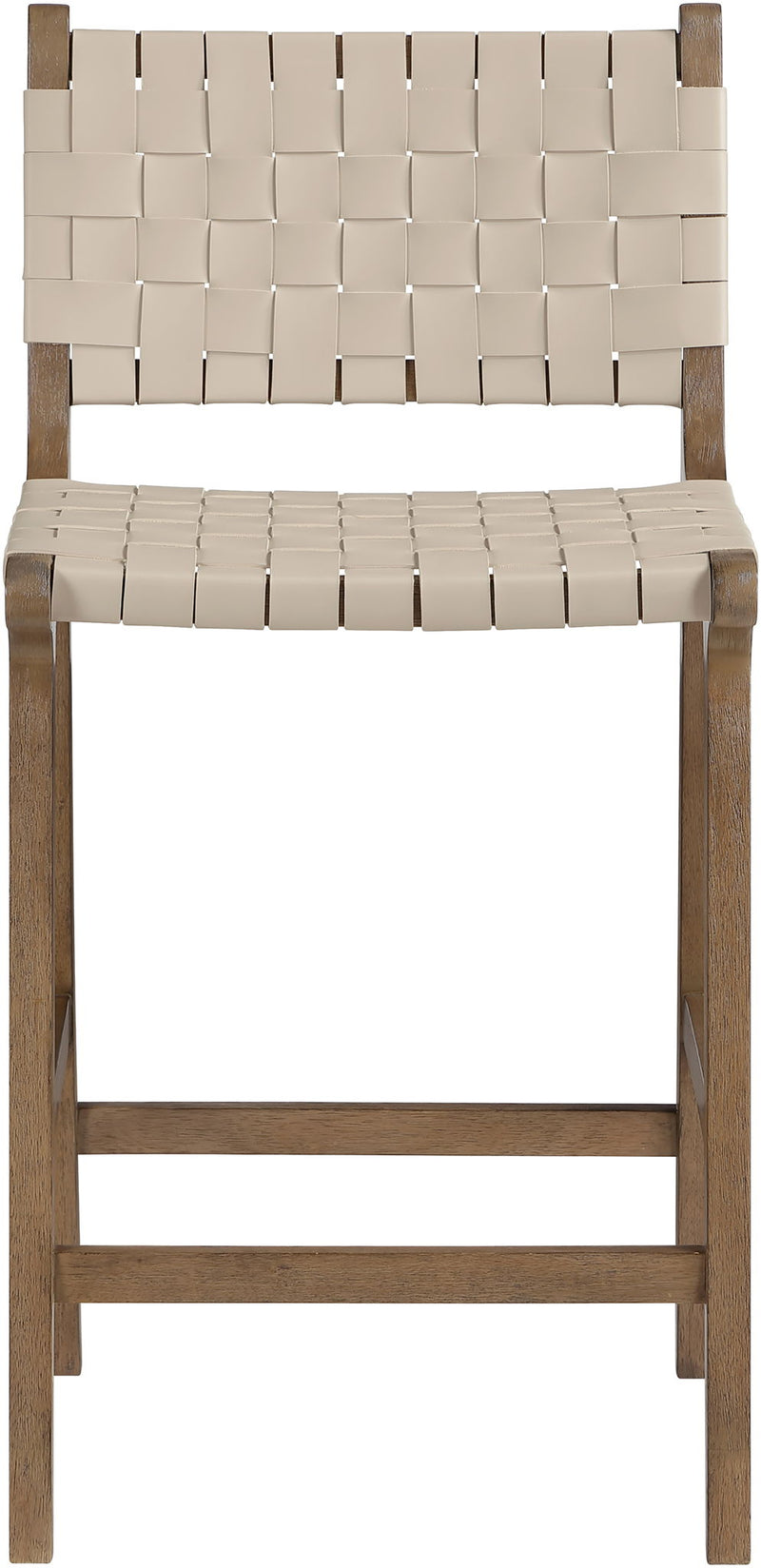 Entwine - Vegan Leather Upholstered Counter Stool - Painted Brown