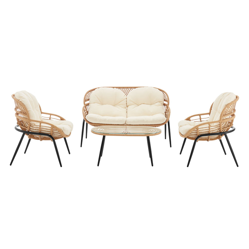 Manhattan Pine - 4-Piece Conversation Set