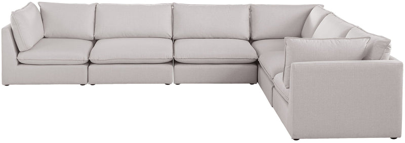Mackenzie Linen Textured Fabric Upholstered Modular Sectional