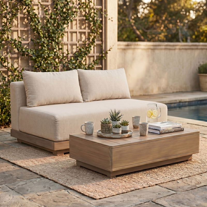 Solace - Olefin Performance Fabric Outdoor Patio Modular Loveseat