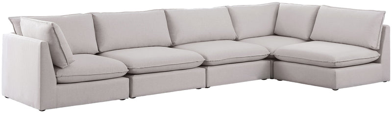 Mackenzie Linen Textured Fabric Upholstered Modular Sectional