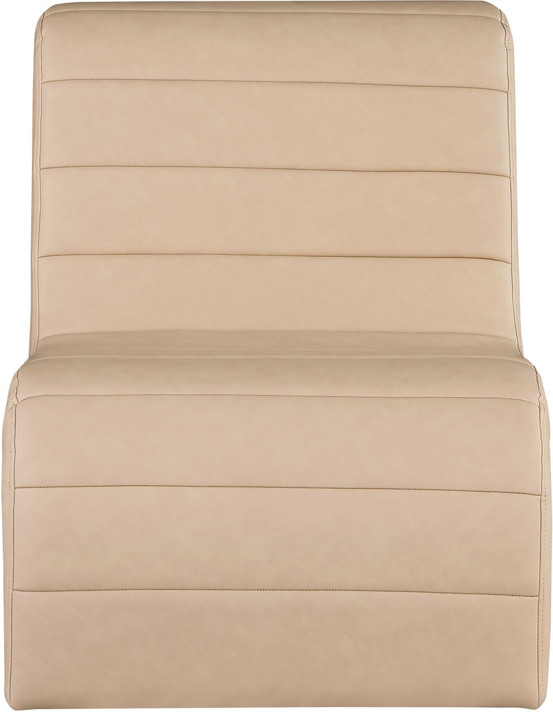 Ivy - Faux Leather Accent Chair - Tan