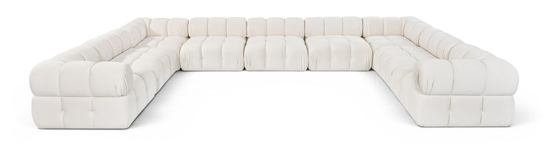 Orin - Velvet Performance Fabric Upholstered 9 Piece Sectional