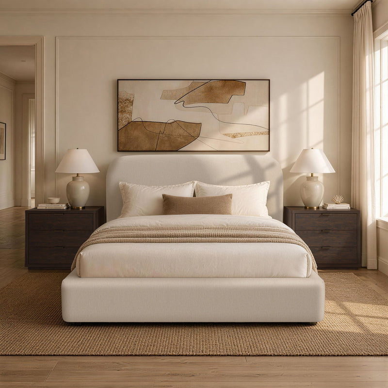 Flair - Rounded Upholstered Bed