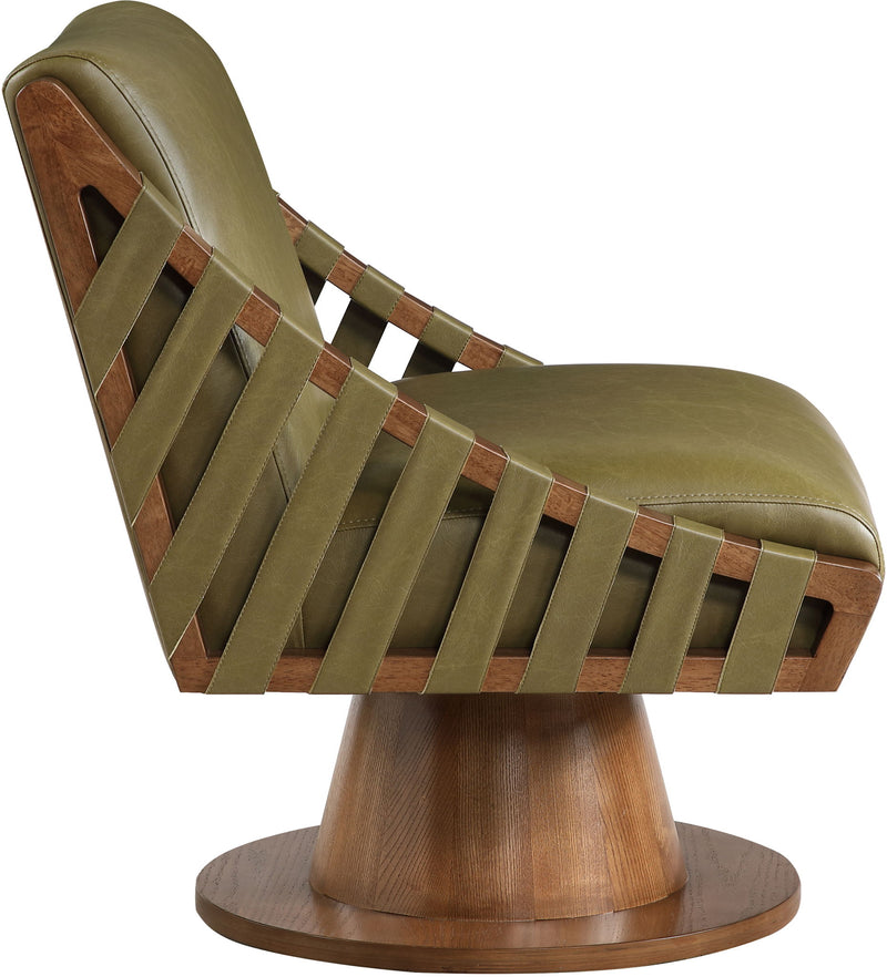 Millwin - Swivel Accent Chair With Brown Base