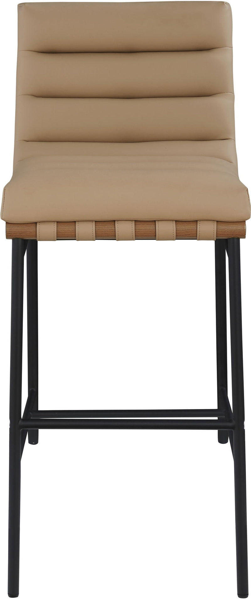Burke Tan Vegan Leather Upholstered Bar Stool