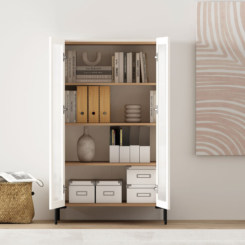Manhattan Abbey - Bookcase Cabinet With Maple Top