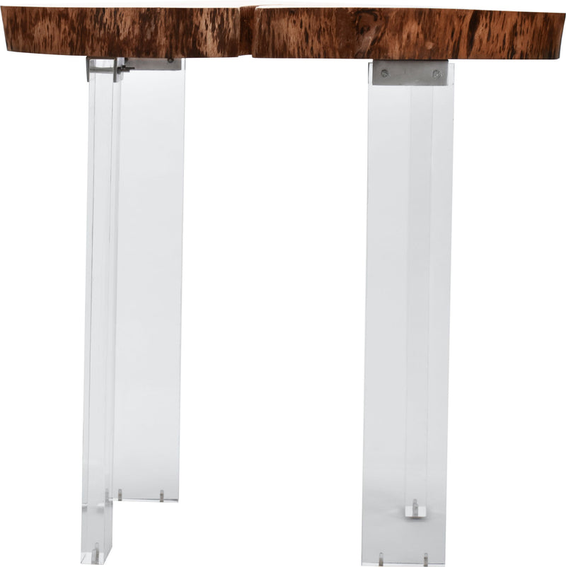 Woodland Natural Acacia Wood Top And Acrylic Base End / Side Table