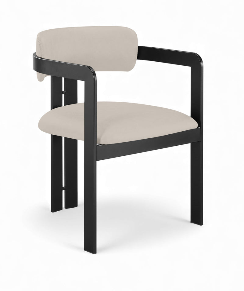 Aurum Taupe Vegan Leather Upholstered Dining Chair