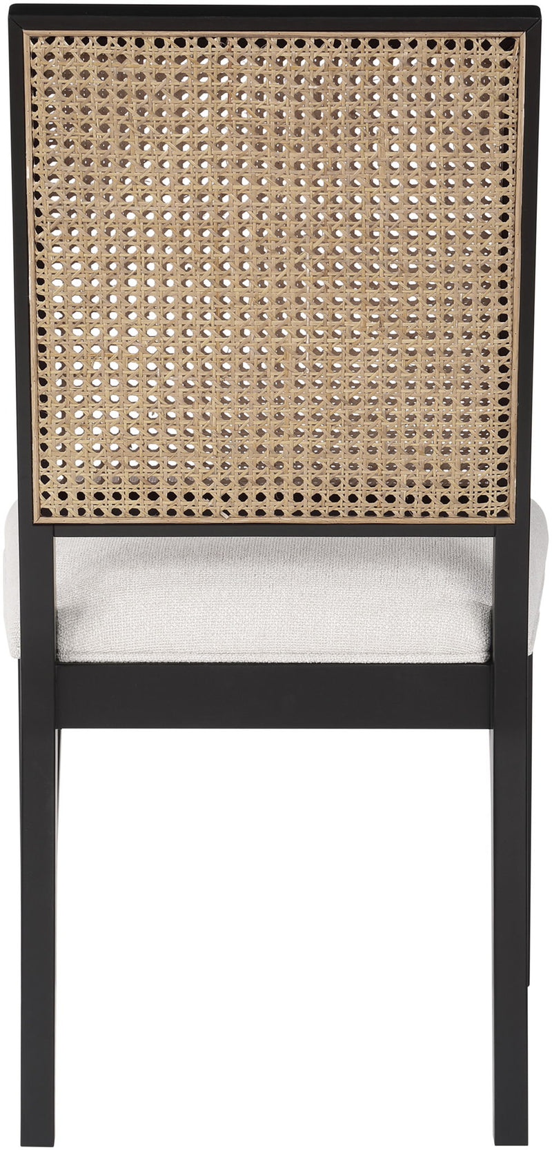 Butterfly Cream Linen Textured Fabric Upholstered Dining Chair