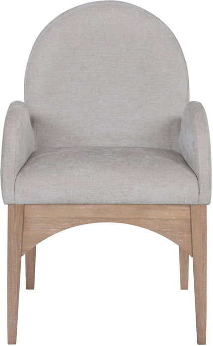 Waldorf - Chenille Dining Arm Chair With Natural Legs