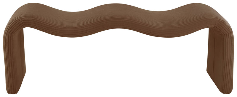 Willow Saddle Corduroy Fabric Upholstered Bench