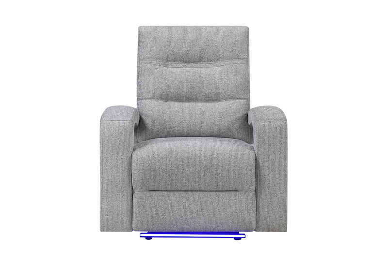U6611 - Power Recliner With LED - Dark Gray