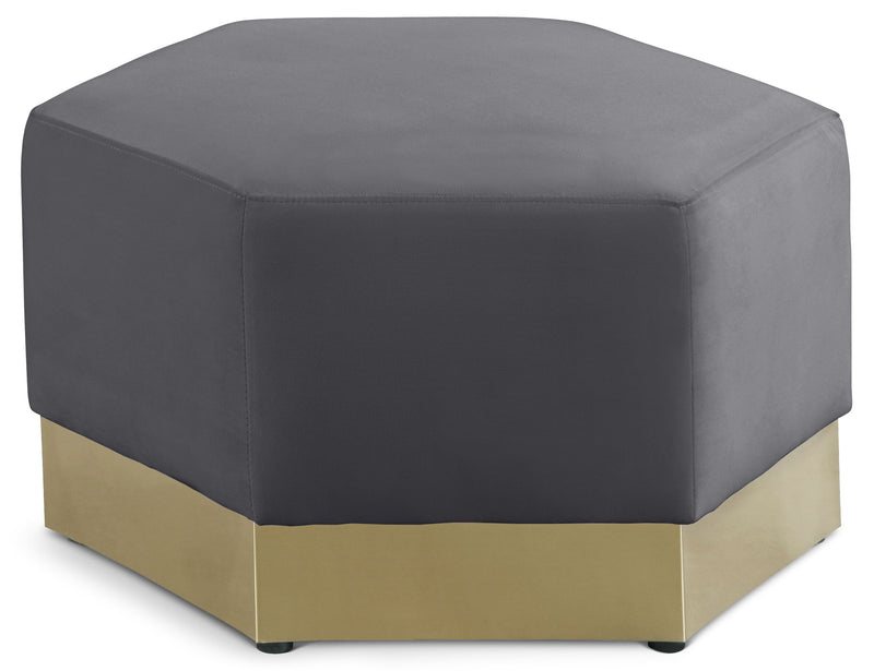 Marquis Velvet Upholstered Ottoman