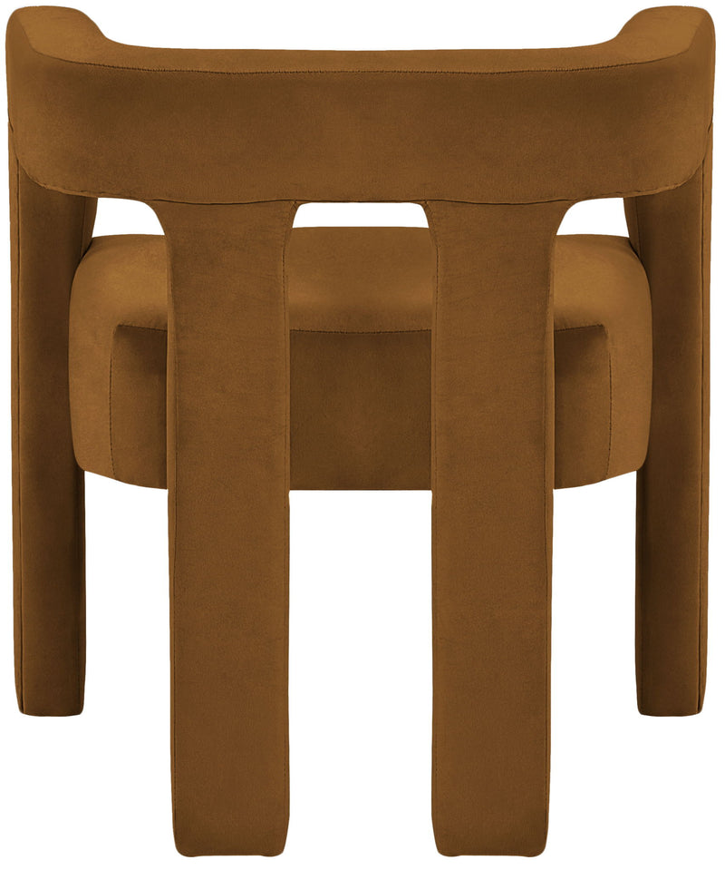 Athena Saddle Velvet Upholstered Dining Chair