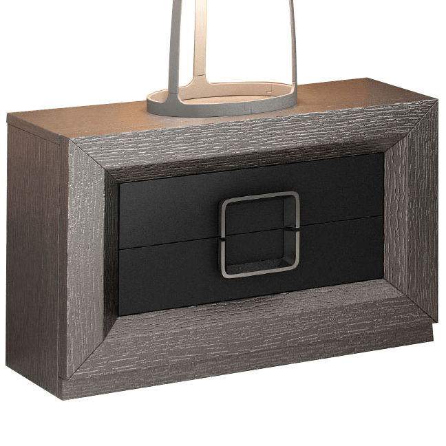 Enzo - Nightstand - Gray / Silver