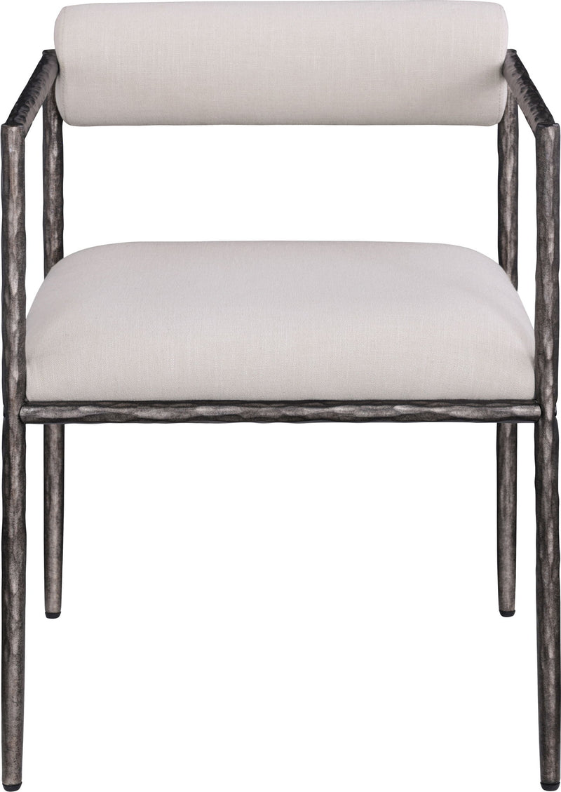 Axis - Linen Textured Beige Fabric Upholstered Dining Chair (Set of 2)