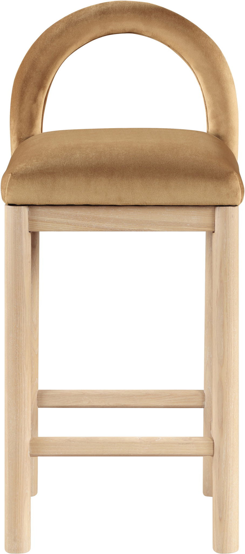 Conrad Saddle Velvet Upholstered Counter Stool