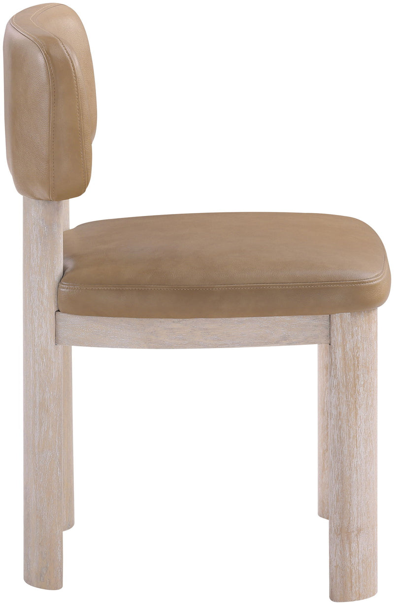 Paloma Tan Vegan Leather Upholstered Dining Chair