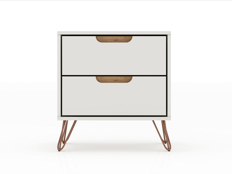 Manhattan Rockefeller - 2-Drawer Wooden Nightstand