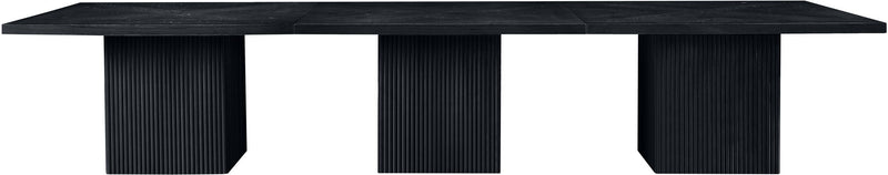 Belinda 54" Black Solid Wood and Oak Veneer Modular Dining Table