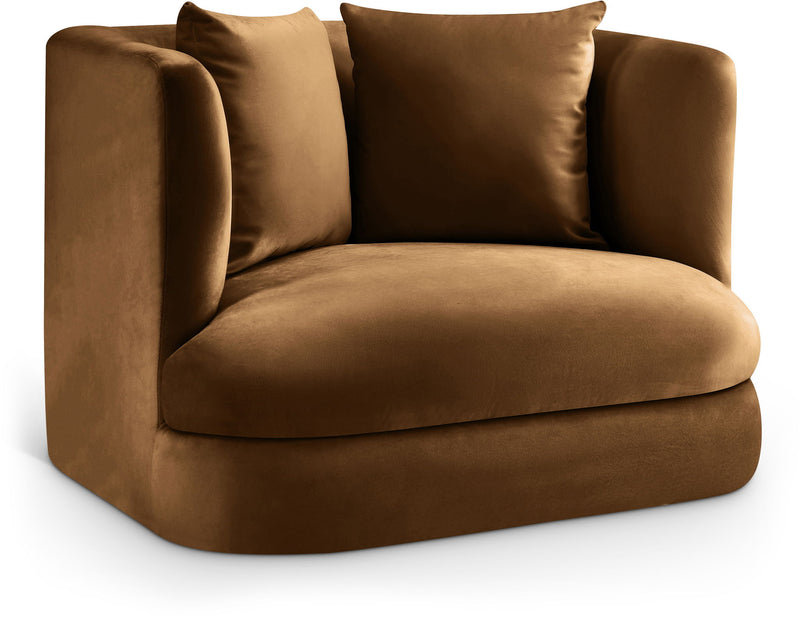 Alder Saddle Velvet Upholstered Chair