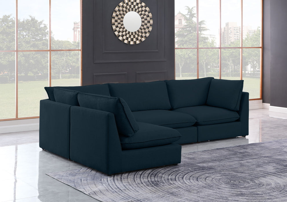 Mackenzie Linen Textured Fabric Upholstered Modular Sectional