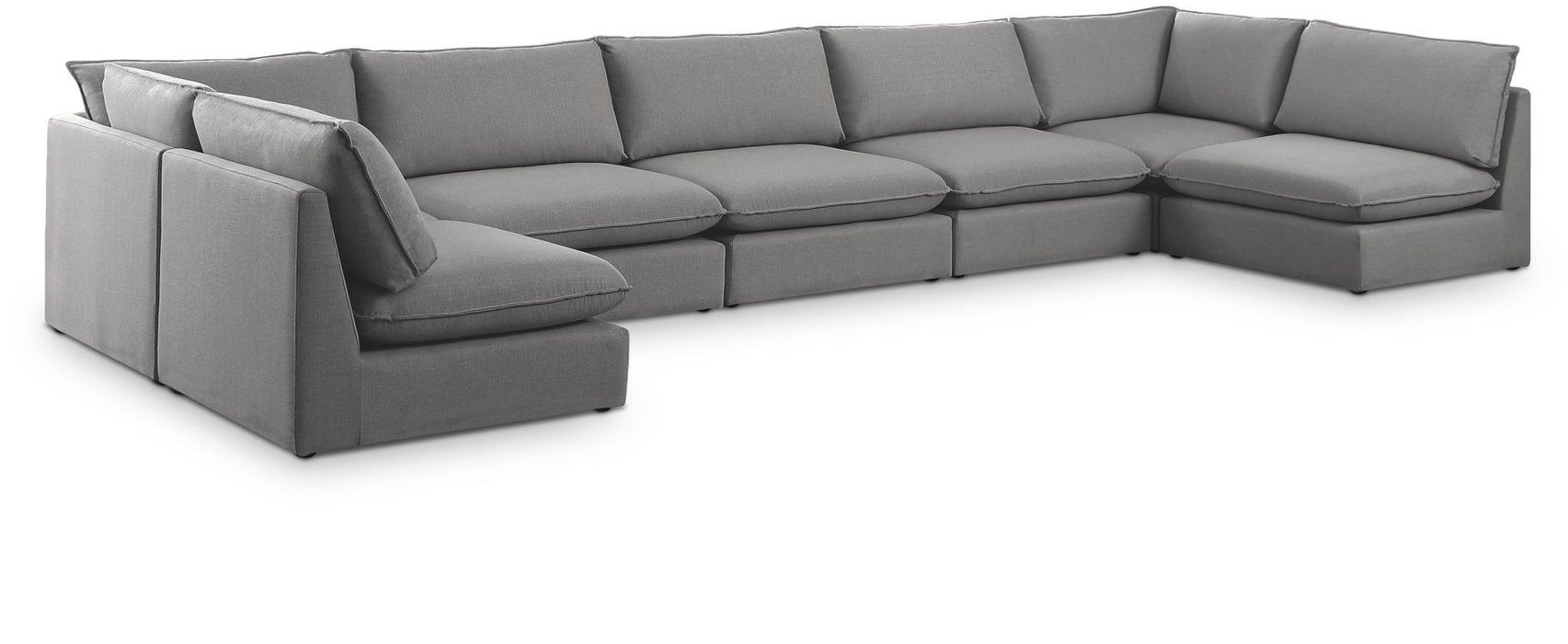 Mackenzie Linen Textured Fabric Upholstered Modular Sectional