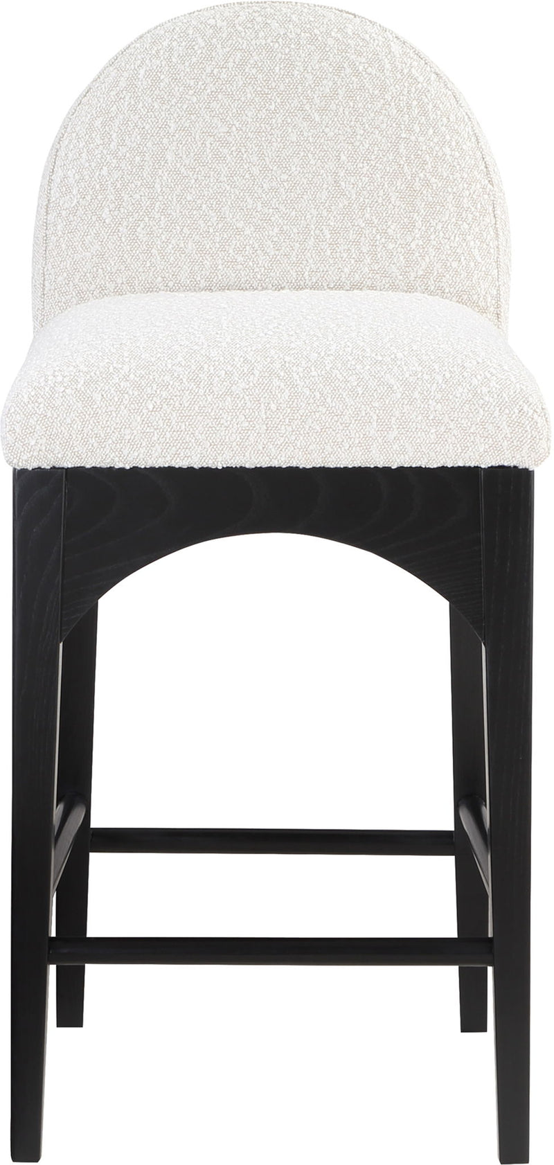 Waldorf - Boucle Stool With Black Legs
