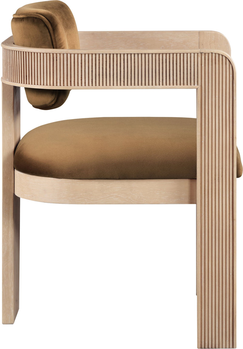 Sacha Saddle Velvet Upholstered Dining Chair