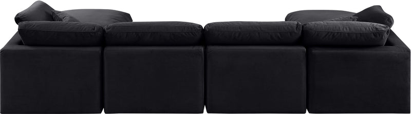 Indulge - Velvet 6 Piece Modular Double Chaise Sectional