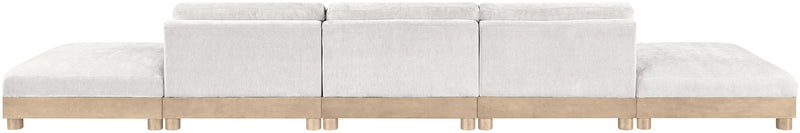 Turin - Chenille Fabric Upholstered Modular Sectional - White