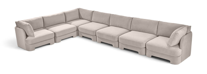 Hammond - Velvet Performance Fabric Upholstered 7 Piece Sectional