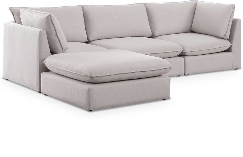 Mackenzie Linen Textured Fabric Upholstered Modular Sectional